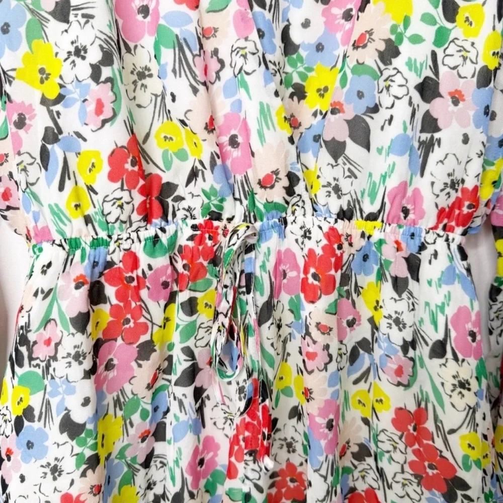 YUMI KIM | Naomi Romper in White Juniper‎ V-Neck Long Sleeve Floral Print Sz. XS
